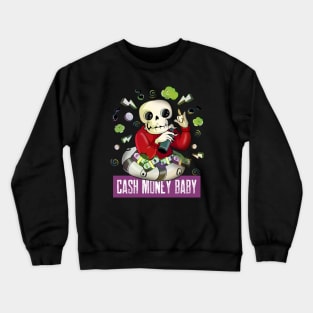 Music Lover skeleton - Money Skull Crewneck Sweatshirt